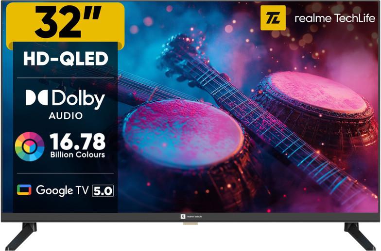 realme TechLife 80 cm (32 inch) QLED HD Ready Smart Google TV (32HDGQRDDAQ