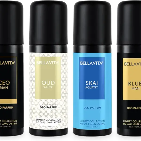 Visit the Bella Vita Luxury Store 4.1 4.1 out of 5 stars (757) Bella Vita Luxury Unisex Body Perfume Gift Set | Deodorant for Men & Women | Pack of 4 x 50ml | No Gas Deo for Man and Woman | Long Lasting Fragrances with Lemo