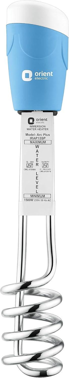 Orient Electric Arc Plus 1.5kw |Immersion water heater|100% shock proof body|Heavy copper element|With Bucket clip| ISI certified | 2 years replacement warranty