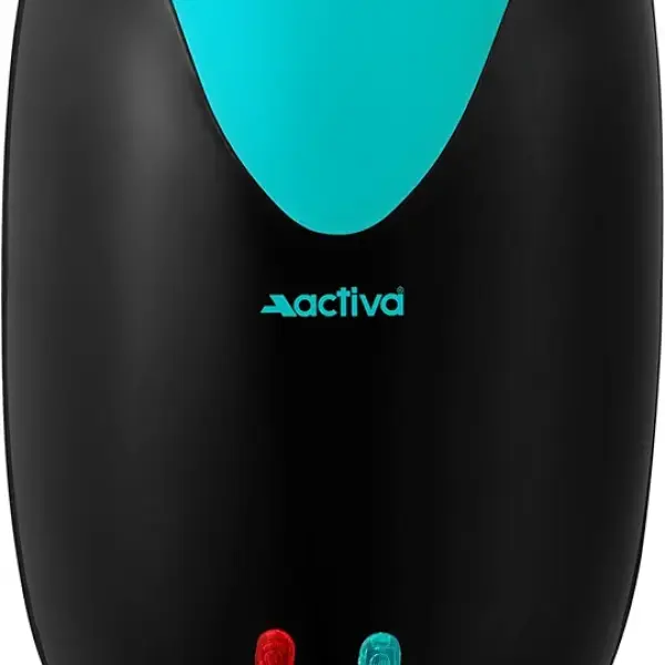 ACTIVA 3L Instant Water Heater Geyser 3kW ISI Copper Element 304L SS Tank Anti Rust Coating Auto Cut Off ABS Body BEE 5 Star Fast Heating Compact Bathroom Kitchen Use 5 Year Warranty Green Black