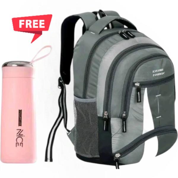 Ziyones Medium 30 L Laptop Backpack School Bag Travel Bag Backpack Kids Bag For School College & Office (Grey)
