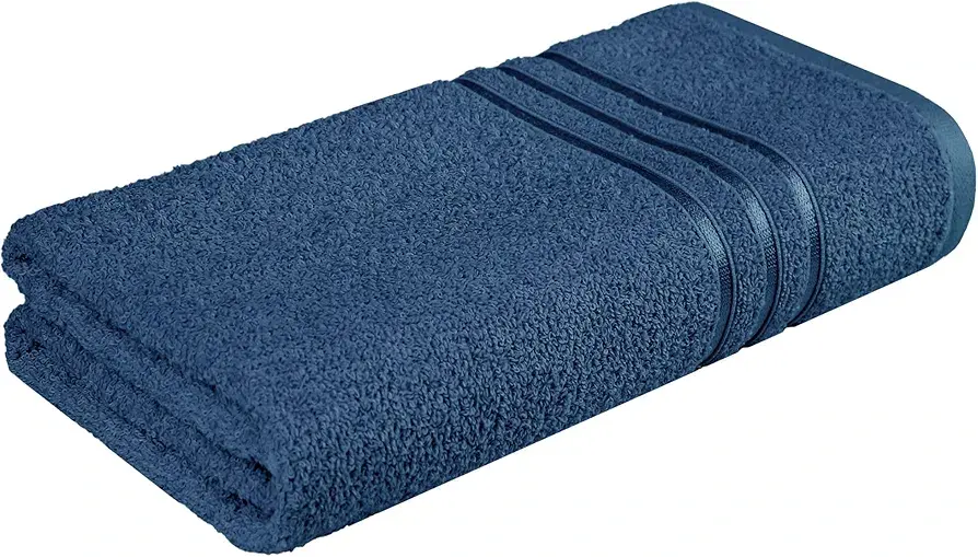MYTRIDENT Bath Towel | Comfort Living | Quick Drying | Travel Friendly | for Men/Women | 1 Piece Large Size | 100% Cotton 400 GSM | 70 x 140 cms - New Navy