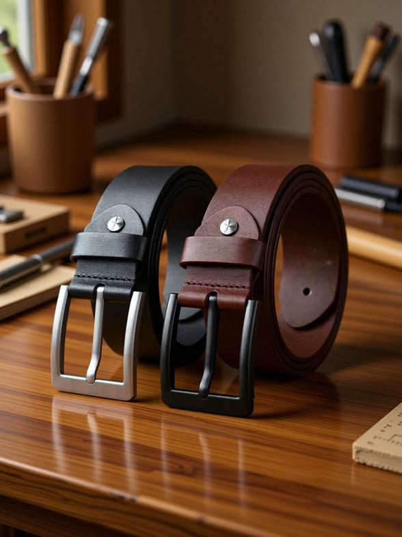 zaphod Men Formal, Casual, Party Black, Brown Genuine Leather Belt