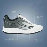 Nobelite Premium Sports ,Gym, Trending, Stylish Running Shoes For Men (White, Black ,