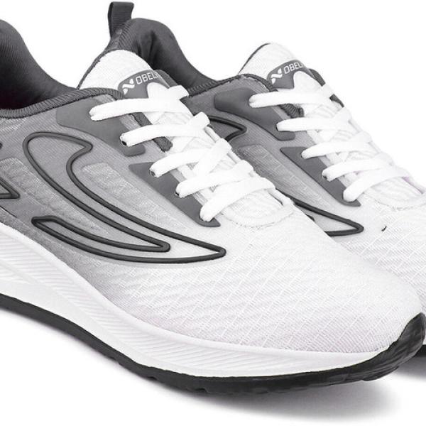 Nobelite Premium Sports ,Gym, Trending, Stylish Running Shoes For Men (White, Black ,