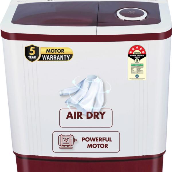 MarQ by Flipkart 6 kg 5 Star Rating Innowash Range Semi Automatic Top Load White, Maroon (MQSA605NNNDM / MQSA60H5W)
