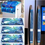 Crosmo Refrigerator  Cover (Width: 64 cm, Blue, Green)