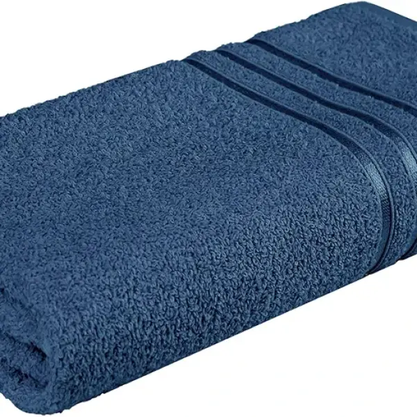 MYTRIDENT Bath Towel | Comfort Living | Quick Drying | Travel Friendly | for Men/Women | 1 Piece Large Size | 100% Cotton 400 GSM | 70 x 140 cms - New Navy