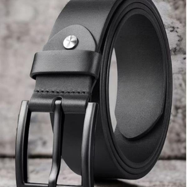 KAEZRI Men Evening, Party, Formal, Casual Black Genuine Leather Belt